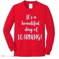 It's A Beautiful Day Of Learning! Kids Long Sleeve Shirt thumb 0