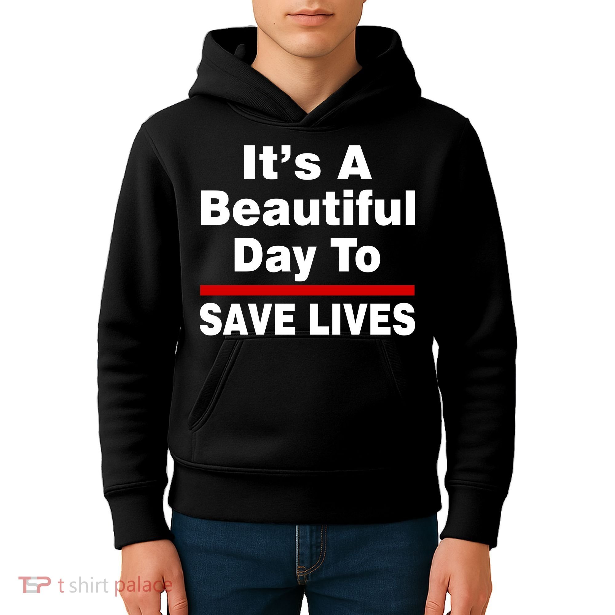 It's A Beautiful Day To Save Lives Funny Kids Hoodie