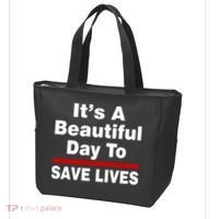 It's A Beautiful Day To Save Lives Funny Tote Bag thumb 3
