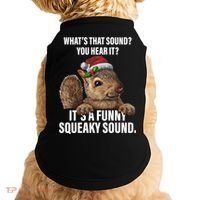 It's A Funny Squeaky Sound Christmas Squirrel Doggie Tank thumb 0