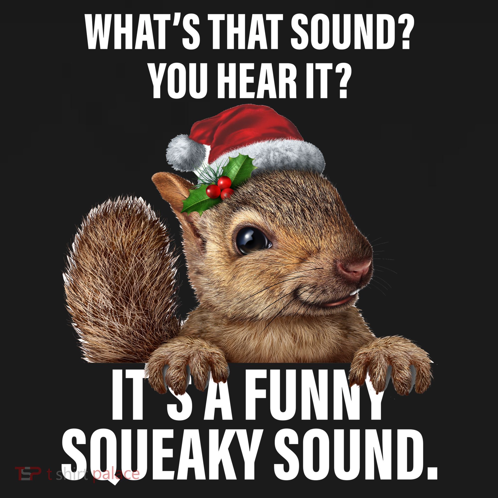 It's A Funny Squeaky Sound Christmas Squirrel USA-Made Doggie Bandana