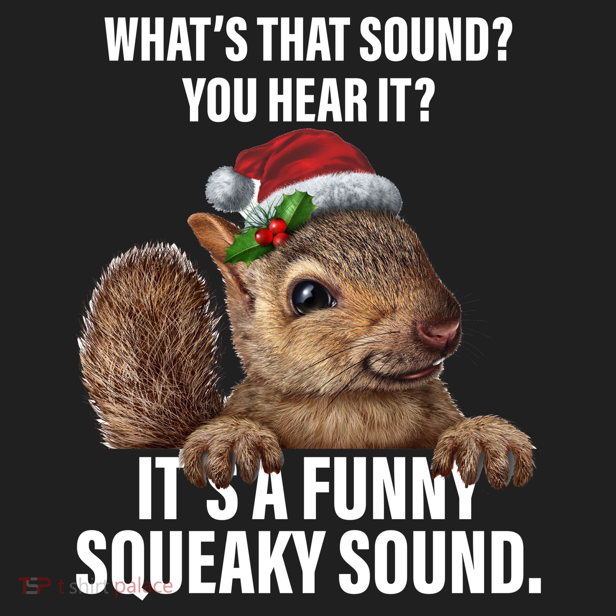 It's A Funny Squeaky Sound Christmas Squirrel Hat