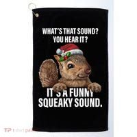 It's A Funny Squeaky Sound Christmas Squirrel Golf Towel thumb 0