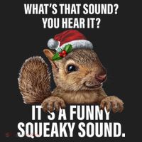 It's A Funny Squeaky Sound Christmas Squirrel Golf Towel thumb 3