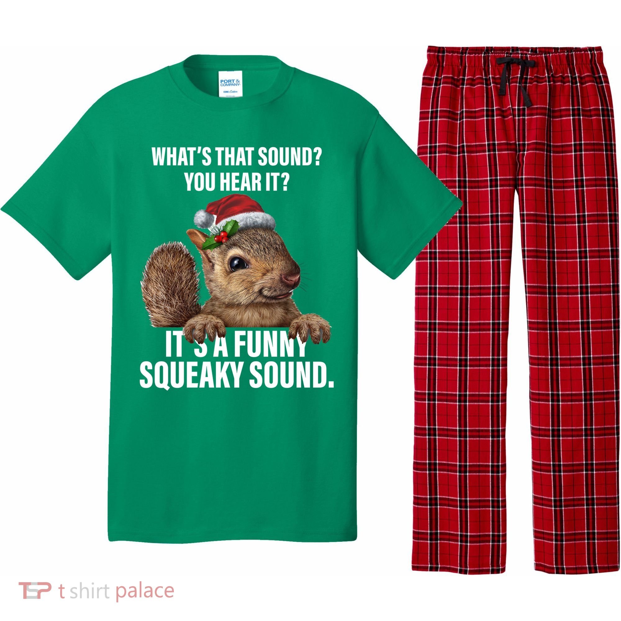 It's A Funny Squeaky Sound Christmas Squirrel Pajama Set