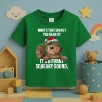 It's A Funny Squeaky Sound Christmas Squirrel Toddler T-Shirt thumb 3