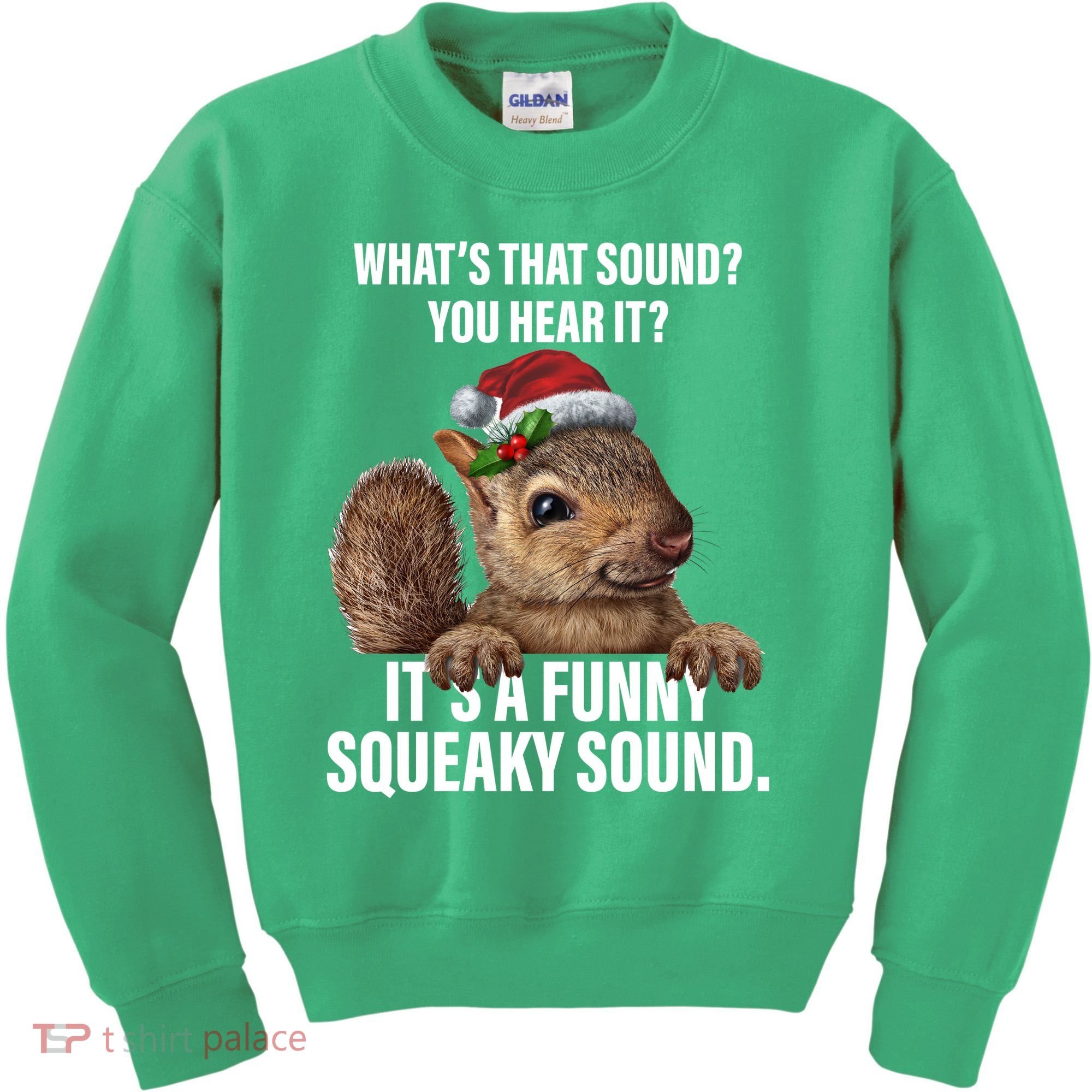 It's A Funny Squeaky Sound Christmas Squirrel Kids Sweatshirt