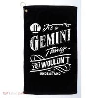 It's a Gemini Thing Zodiac Sign Horoscope Golf Towel thumb 0