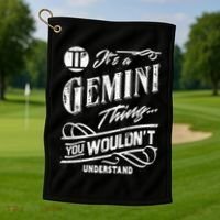 It's a Gemini Thing Zodiac Sign Horoscope Golf Towel thumb 1