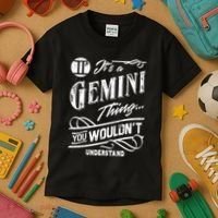 It's a Gemini Thing Zodiac Sign Horoscope Kids T-Shirt thumb 3