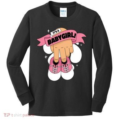 It's A Girl Kids Long Sleeve Shirt