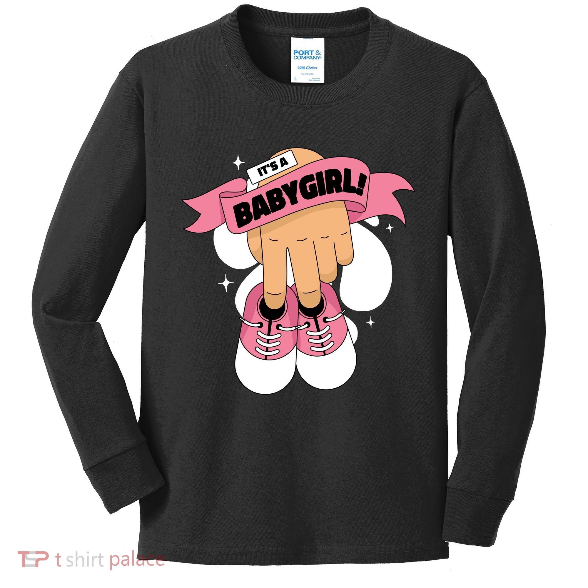 It's A Girl Kids Long Sleeve Shirt