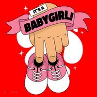 It's A Girl Santa Hat thumb 1