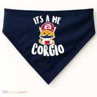It's A Me Corgio  USA-Made Doggie Bandana thumb 0