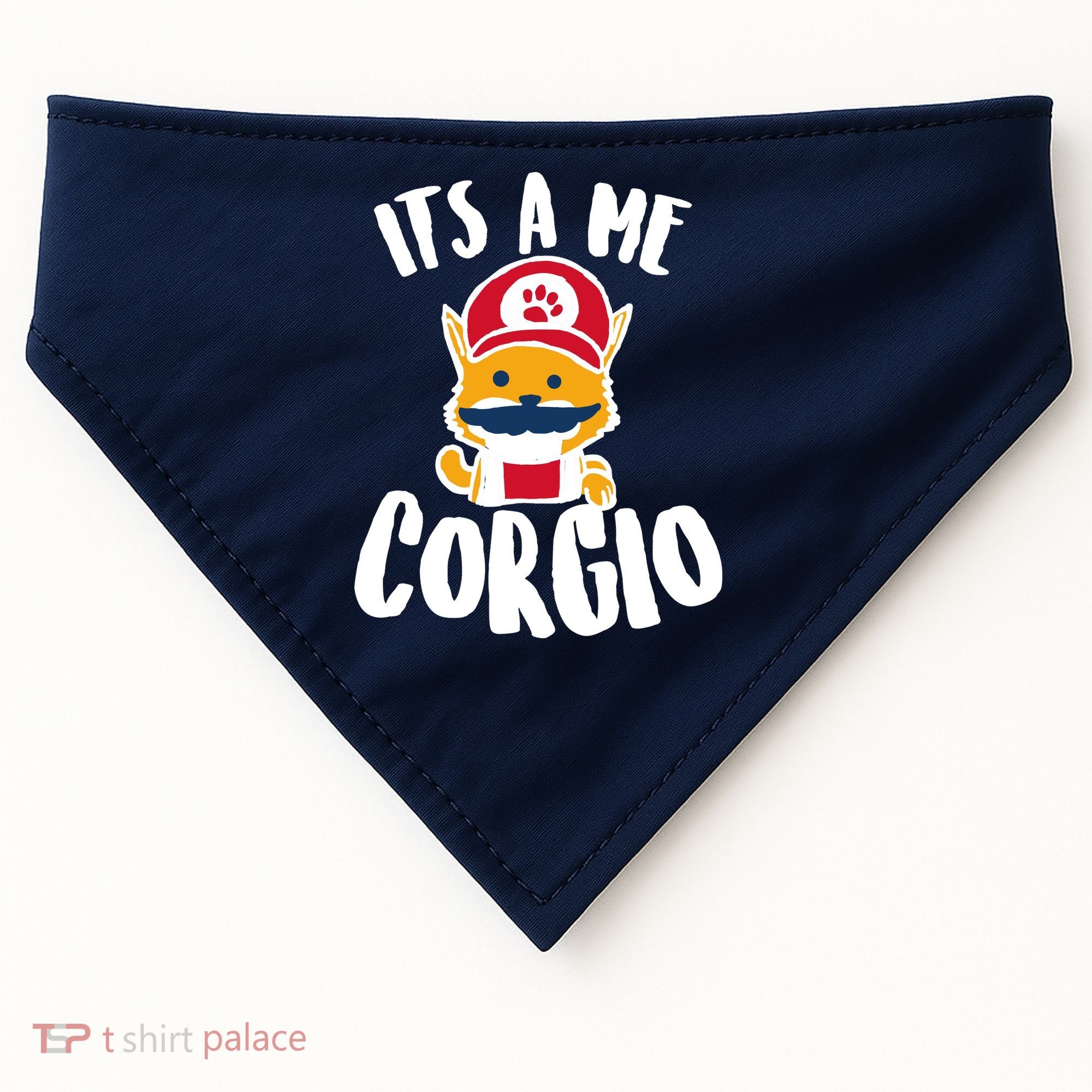 It's A Me Corgio  USA-Made Doggie Bandana