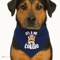 It's A Me Corgio  USA-Made Doggie Bandana thumb 1