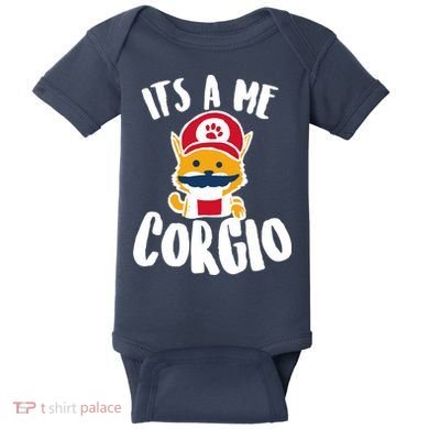 It's A Me Corgio  Baby Bodysuit