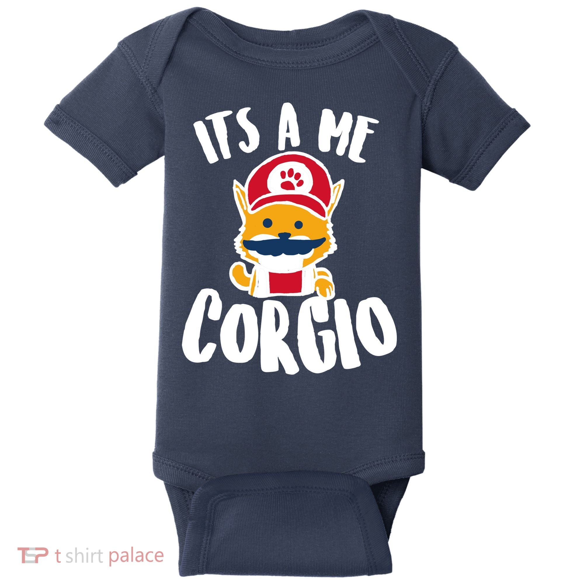It's A Me Corgio  Baby Bodysuit