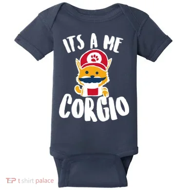 It's A Me Corgio  Baby Bodysuit