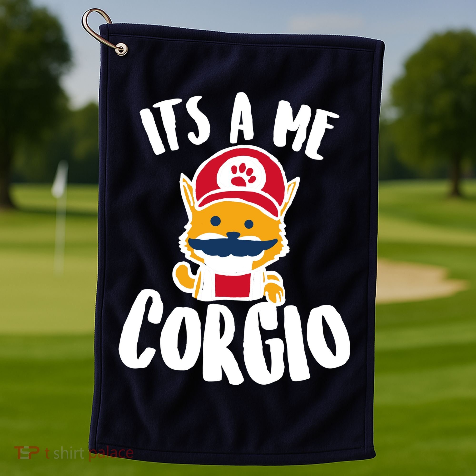 It's A Me Corgio  Golf Towel