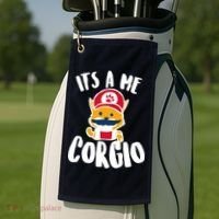 It's A Me Corgio  Golf Towel thumb 2