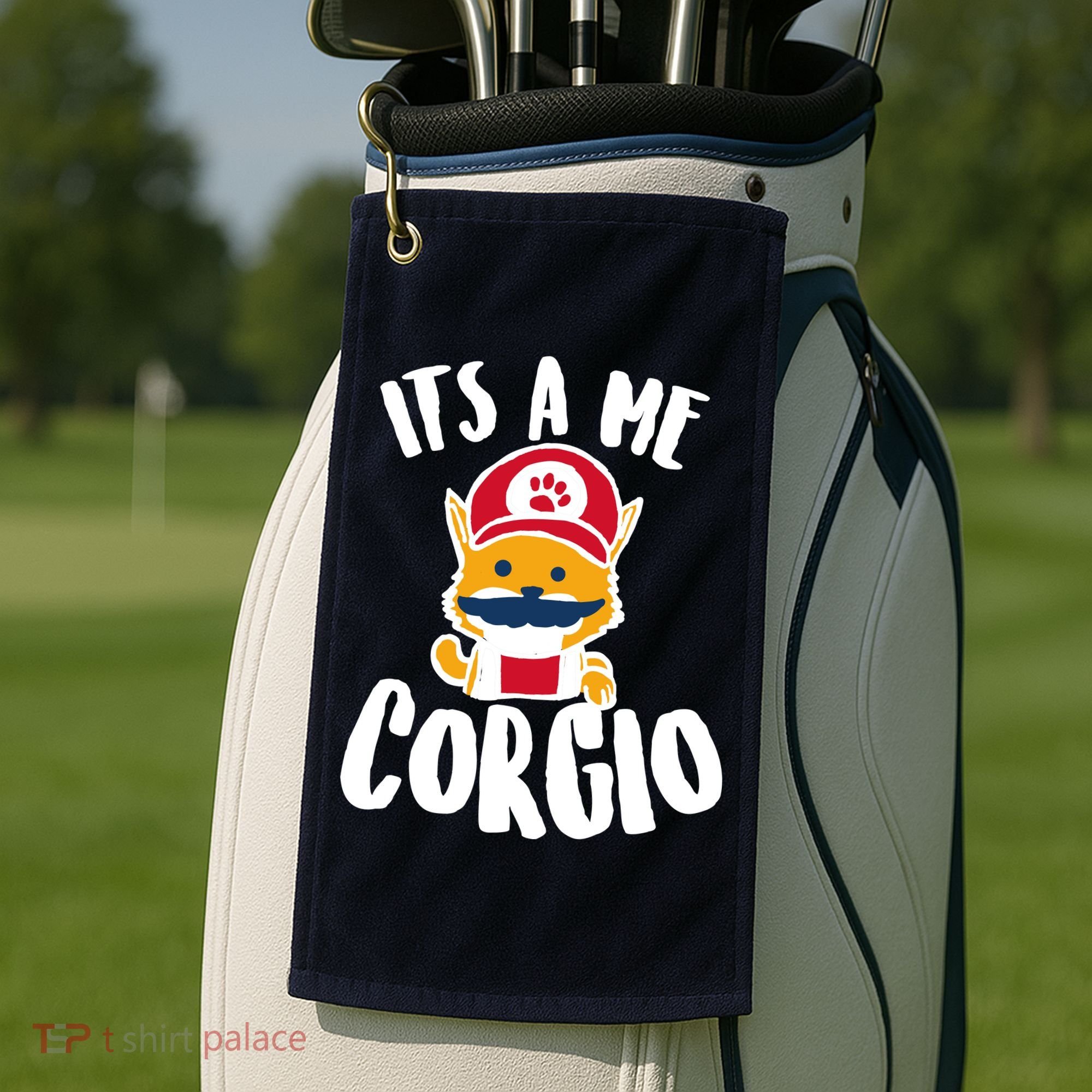 It's A Me Corgio  Golf Towel