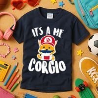 It's A Me Corgio  Kids T-Shirt thumb 3