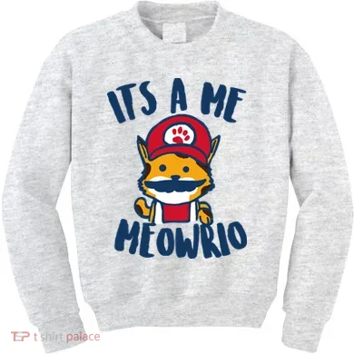 It's A Me Meowrio Kids Sweatshirt