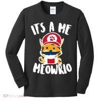It's A Me Meowrio Kids Long Sleeve Shirt thumb 0