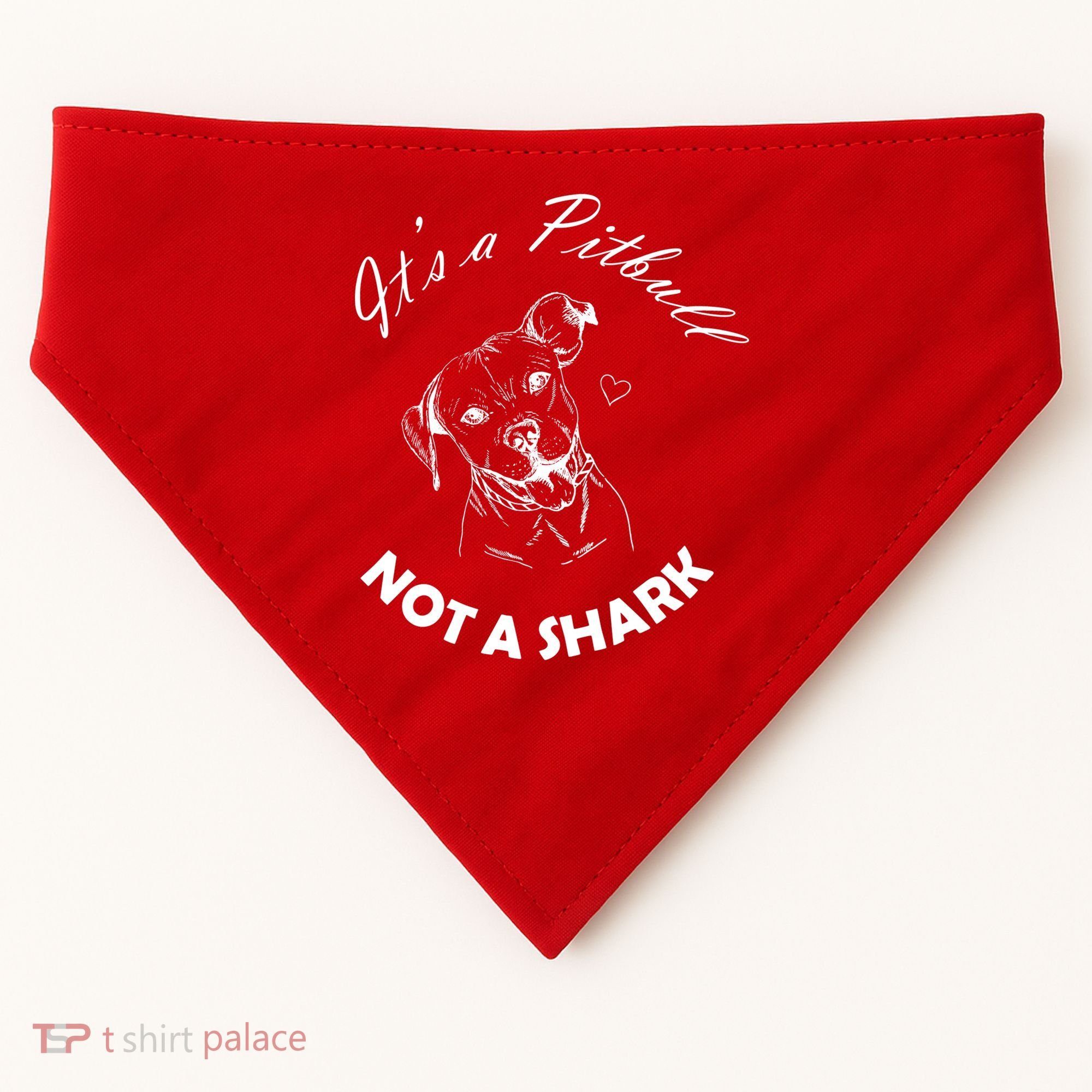 It's A Pitbull Not A Shark USA-Made Doggie Bandana