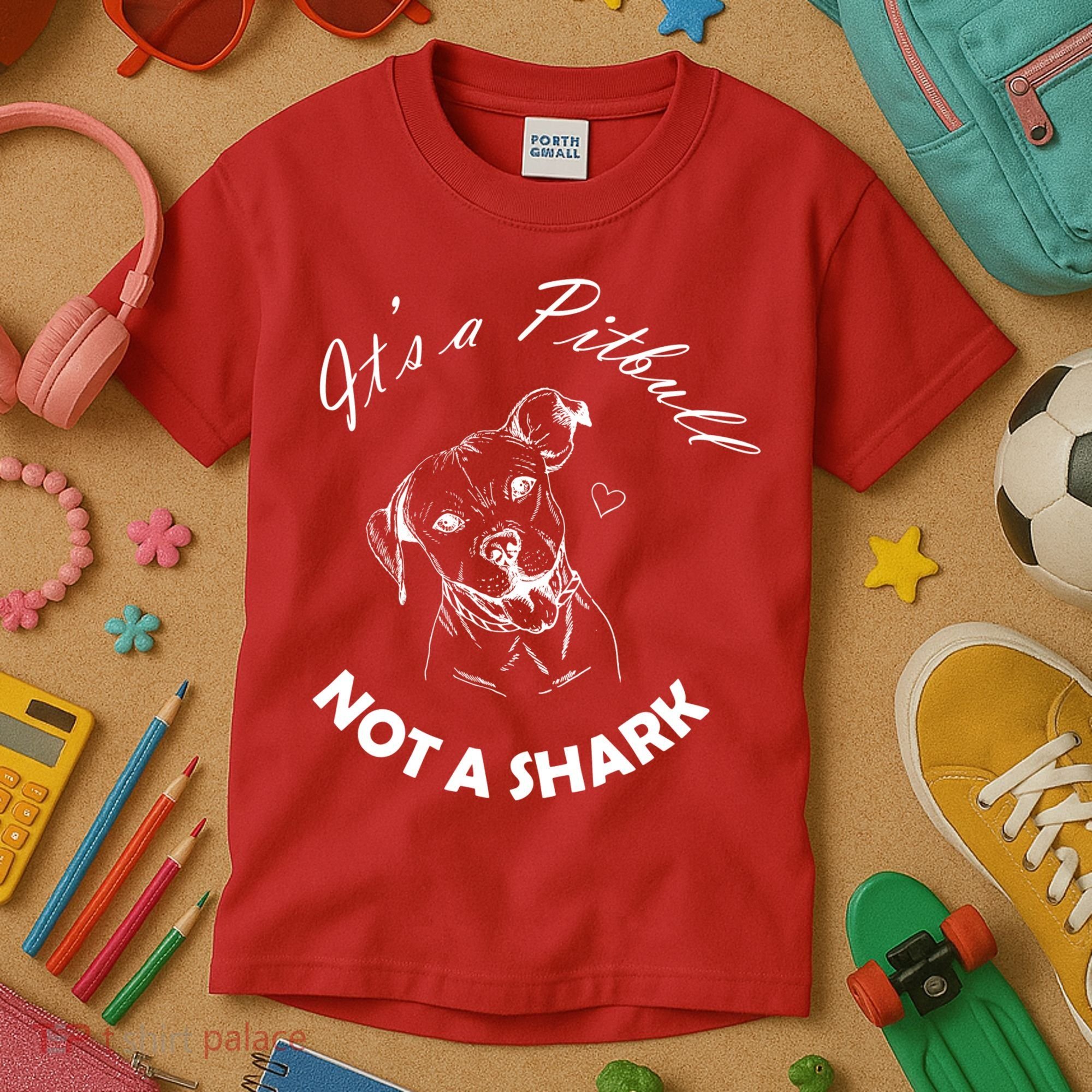 It's A Pitbull Not A Shark Kids T-Shirt
