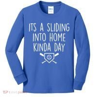 It's A Sliding Home Kinda Thing Kids Long Sleeve Shirt thumb 0