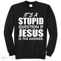 It's A Stupid Question If Jesus Is The Answer Sweatshirt thumb 0