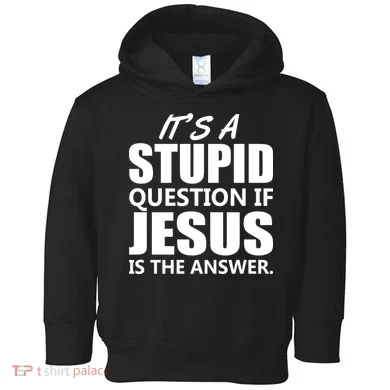 It's A Stupid Question If Jesus Is The Answer Toddler Hoodie