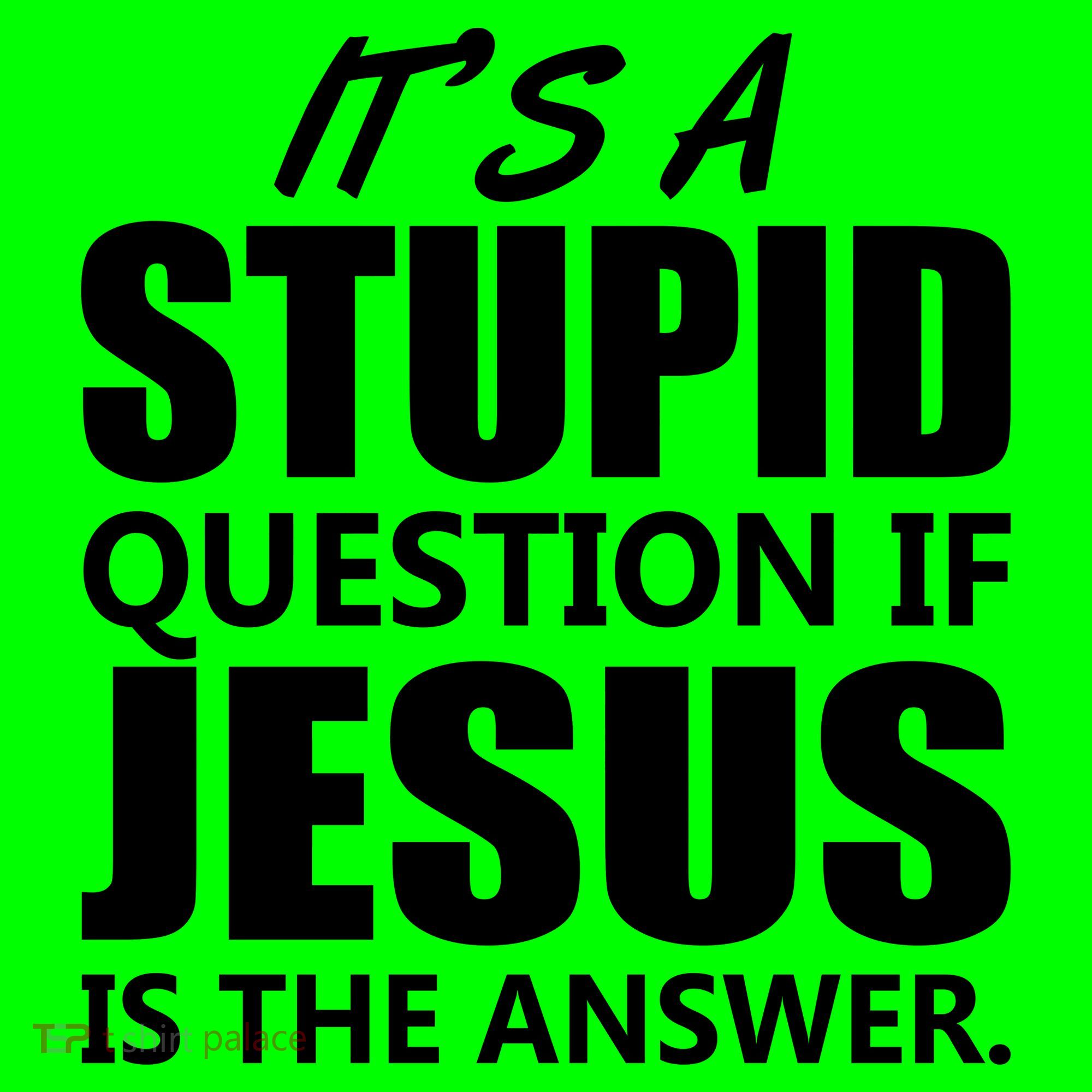 It's A Stupid Question If Jesus Is The Answer Kids T-Shirt