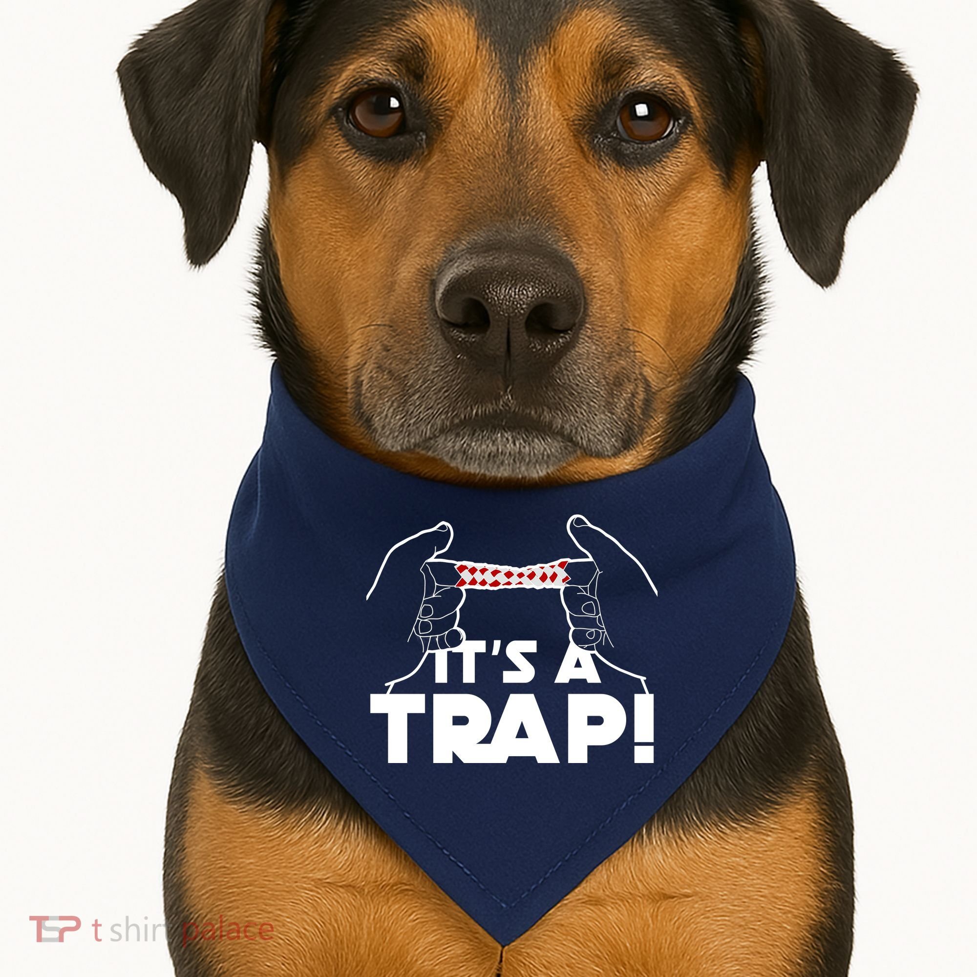 It's A Trap Chinese Finger Trap USA-Made Doggie Bandana