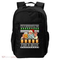 It's A Wonderful Time For A Beer Ugly Christmas Sweater Design Backpack thumb 0