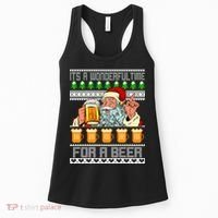 It's A Wonderful Time For A Beer Ugly Christmas Sweater Design Women's Tank Top thumb 0
