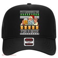 It's A Wonderful Time For A Beer Ugly Christmas Sweater Design Hat thumb 0