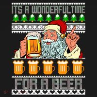 It's A Wonderful Time For A Beer Ugly Christmas Sweater Design Toddler Hoodie thumb 2