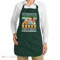 It's A Wonderful Time For A Beer Ugly Christmas Sweater Design Apron thumb 2