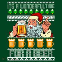 It's A Wonderful Time For A Beer Ugly Christmas Sweater Design Sweatshirt thumb 3
