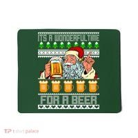 It's A Wonderful Time For A Beer Ugly Christmas Sweater Design Mousepad thumb 0