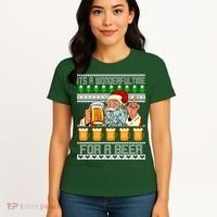 It's A Wonderful Time For A Beer Ugly Christmas Sweater Design Women's T-Shirt thumb 4