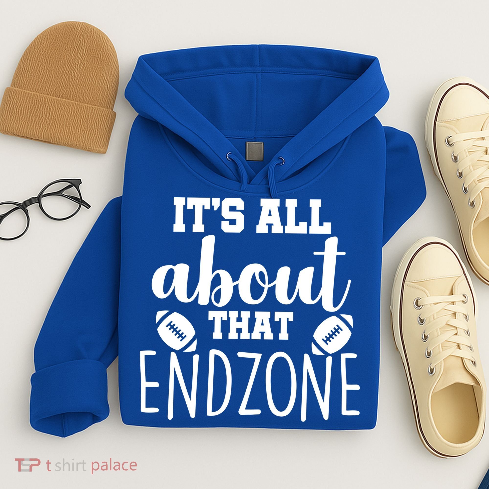It's All About That End Zone Football Hoodie