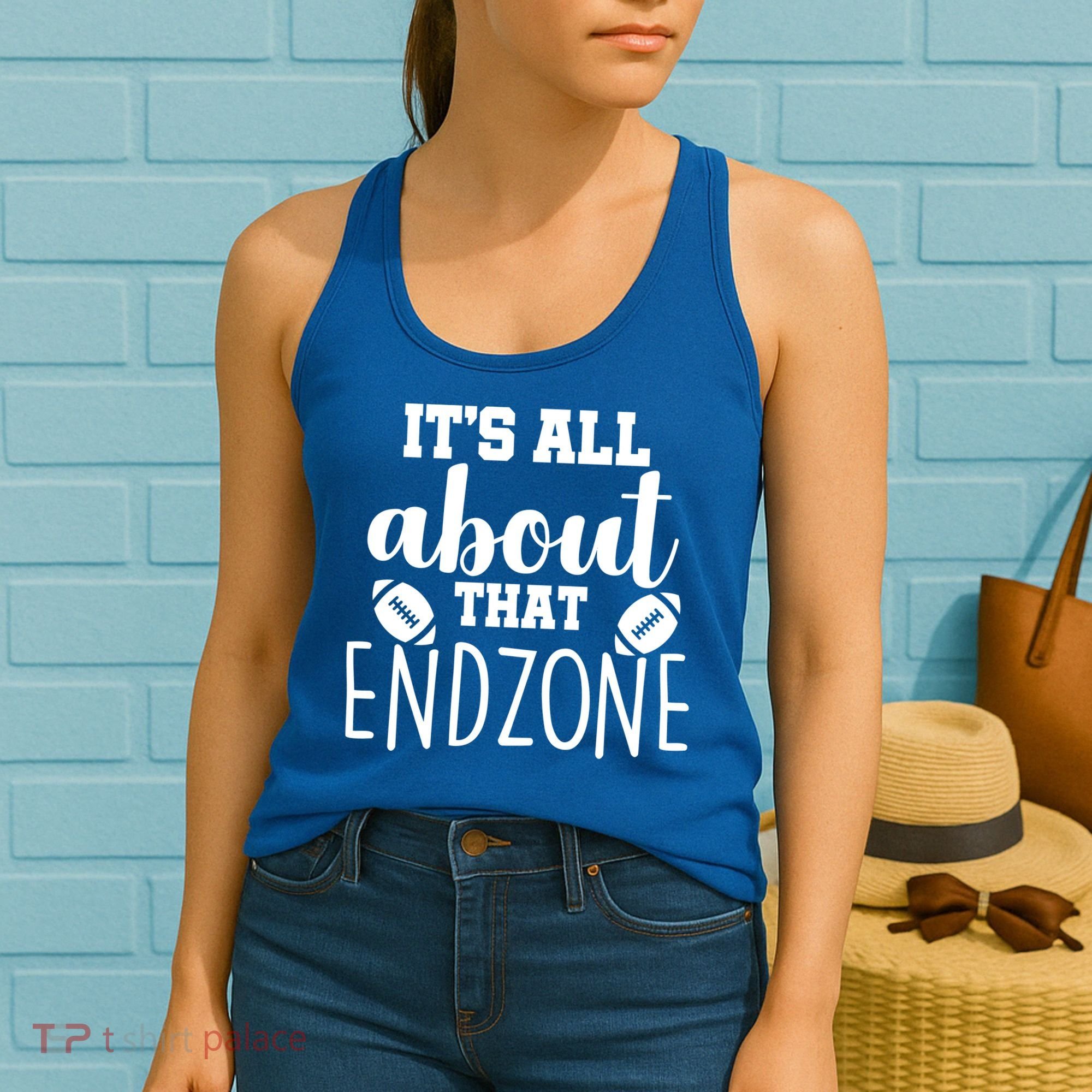 It's All About That End Zone Football Women's Tank Top