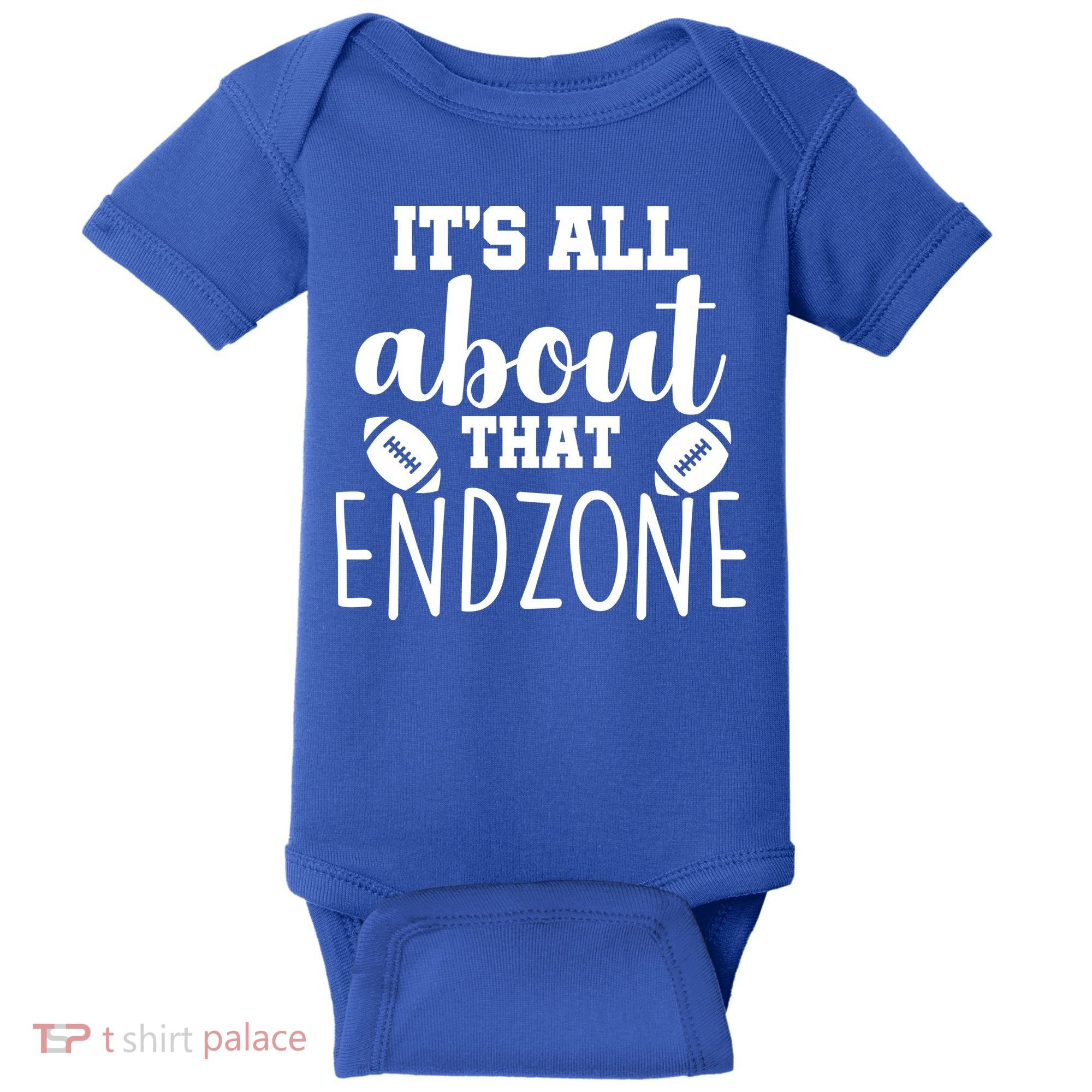 It's All About That End Zone Football Baby Bodysuit
