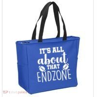 It's All About That End Zone Football Tote Bag thumb 2