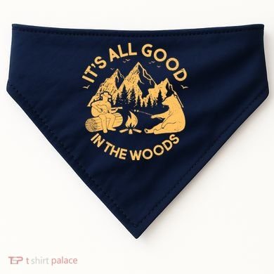 It's All Good In The Woods Wilderness Camping USA-Made Doggie Bandana
