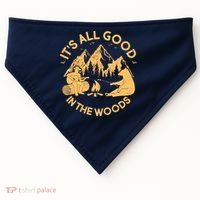 It's All Good In The Woods Wilderness Camping USA-Made Doggie Bandana thumb 0